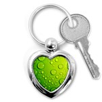 Green Water Drops Key Chain (Heart)