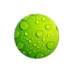 Green Water Drops Magnet 3  (Round)