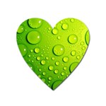 Green Water Drops Magnet (Heart)