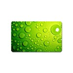 Green Water Drops Magnet (Name Card)