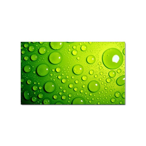 Green Water Drops Sticker Rectangular (10 pack) from ArtsNow.com Front