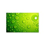 Green Water Drops Sticker Rectangular (10 pack)