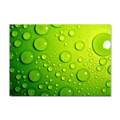 Green Water Drops Sticker A4 (10 pack) from ArtsNow.com Front