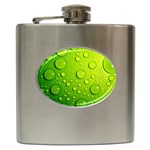 Green Water Drops Hip Flask (6 oz)