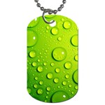Green Water Drops Dog Tag (Two Sides)