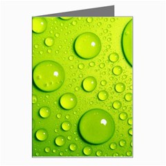 Green Water Drops Greeting Card from ArtsNow.com Left