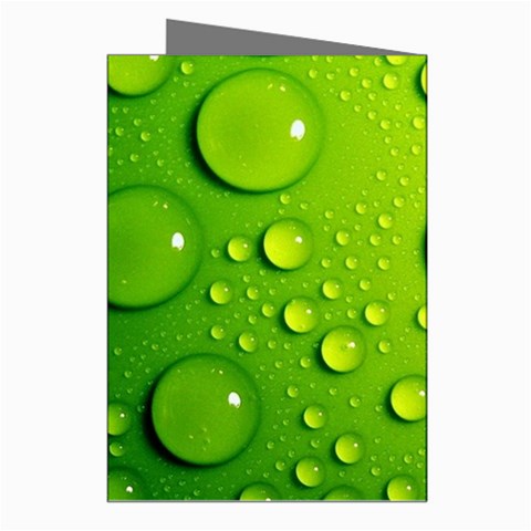 Green Water Drops Greeting Cards (Pkg of 8) from ArtsNow.com Right