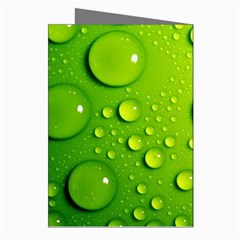 Green Water Drops Greeting Cards (Pkg of 8) from ArtsNow.com Right