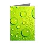 Green Water Drops Mini Greeting Card