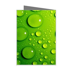 Green Water Drops Mini Greeting Card from ArtsNow.com Right