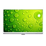 Green Water Drops Business Card Holder