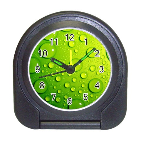Green Water Drops Travel Alarm Clock from ArtsNow.com Front