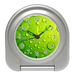 Green Water Drops Travel Alarm Clock