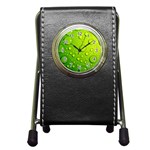 Green Water Drops Pen Holder Desk Clock