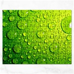 Green Water Drops Jigsaw Puzzle (Rectangular)