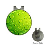 Green Water Drops Golf Ball Marker Hat Clip