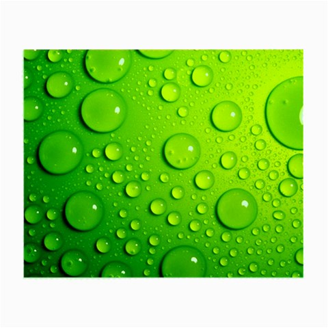 Green Water Drops Small Glasses Cloth from ArtsNow.com Front