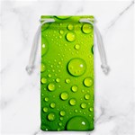 Green Water Drops Jewelry Bag