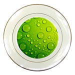 Green Water Drops Porcelain Plate
