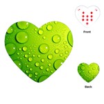 Green Water Drops Playing Cards (Heart)