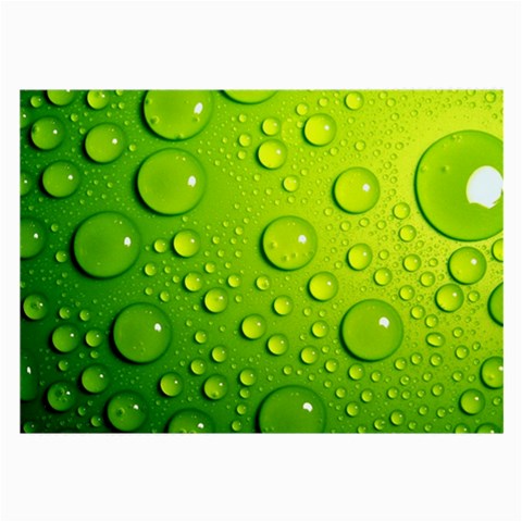 Green Water Drops Large Glasses Cloth from ArtsNow.com Front