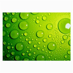 Green Water Drops Large Glasses Cloth (2 Sides) from ArtsNow.com Front