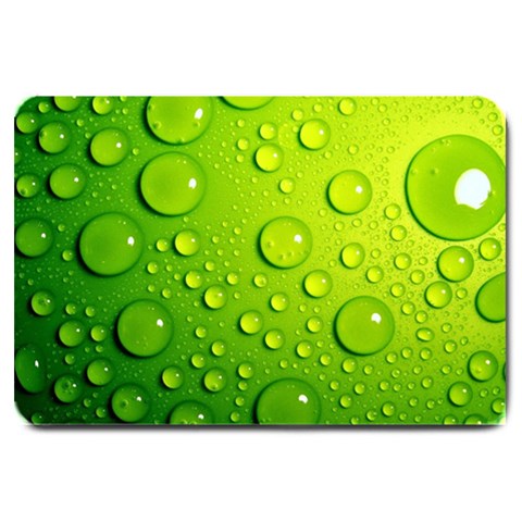 Green Water Drops Large Doormat from ArtsNow.com 30 x20  Door Mat