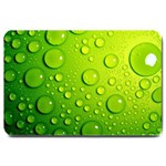 Green Water Drops Large Doormat