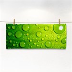 Green Water Drops Hand Towel