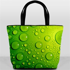 Green Water Drops Bucket Bag from ArtsNow.com Back