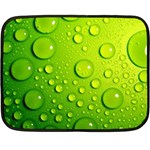 Green Water Drops Double Sided Fleece Blanket (Mini)