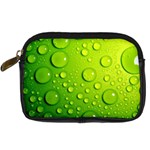 Green Water Drops Digital Camera Leather Case