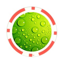Green Water Drops Poker Chip Card Guard (10 pack) from ArtsNow.com Back