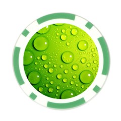 Green Water Drops Poker Chip Card Guard (10 pack) from ArtsNow.com Back