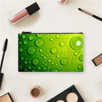 Green Water Drops Cosmetic Bag (Small)