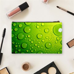Green Water Drops Cosmetic Bag (Medium) from ArtsNow.com Back