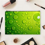 Green Water Drops Cosmetic Bag (Large)