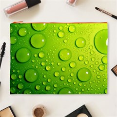 Green Water Drops Cosmetic Bag (XL) from ArtsNow.com Front