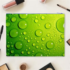 Green Water Drops Cosmetic Bag (XL) from ArtsNow.com Back