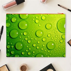 Green Water Drops Cosmetic Bag (XL) from ArtsNow.com Back