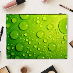 Green Water Drops Cosmetic Bag (XL) from ArtsNow.com Back