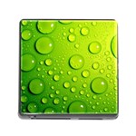 Green Water Drops Memory Card Reader (Square 5 Slot)