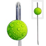Green Water Drops Book Mark