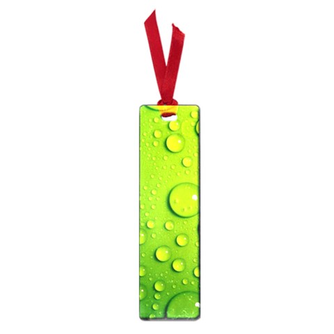 Green Water Drops Small Book Mark from ArtsNow.com Front
