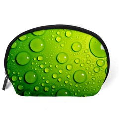 Green Water Drops Accessory Pouch (Large) from ArtsNow.com Back