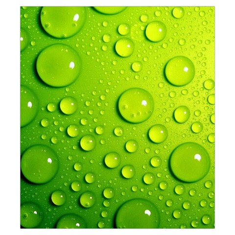 Green Water Drops Drawstring Pouch (Small) from ArtsNow.com Front