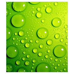 Green Water Drops Drawstring Pouch (Small) from ArtsNow.com Back