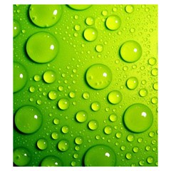 Green Water Drops Drawstring Pouch (Medium) from ArtsNow.com Back