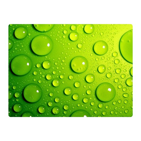 Green Water Drops Double Sided Flano Blanket (Mini) from ArtsNow.com 35 x27  Blanket Front