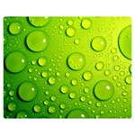 Green Water Drops Double Sided Flano Blanket (Medium)